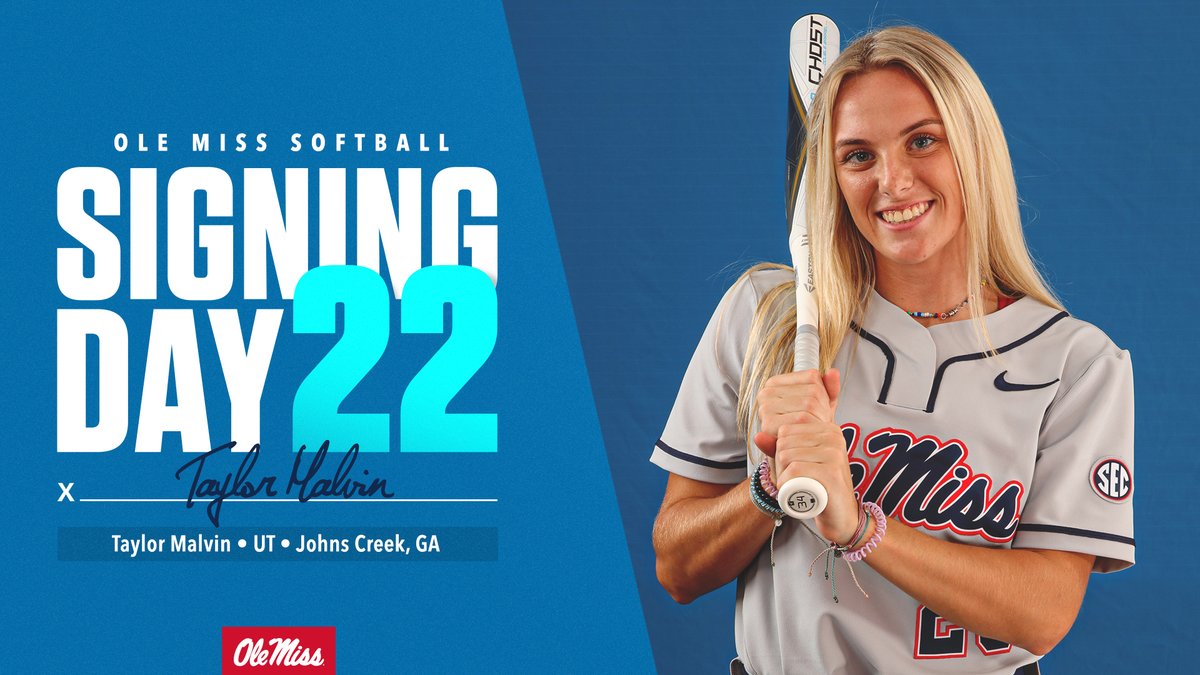 OleMissSoftball's tweet photo. Feeling just peachy about this Georgia signee.

Welcome to Ole Miss @tmalvin22!

#HottyToddy | #NSD22 https://t.co/pzkRnVBdyZ