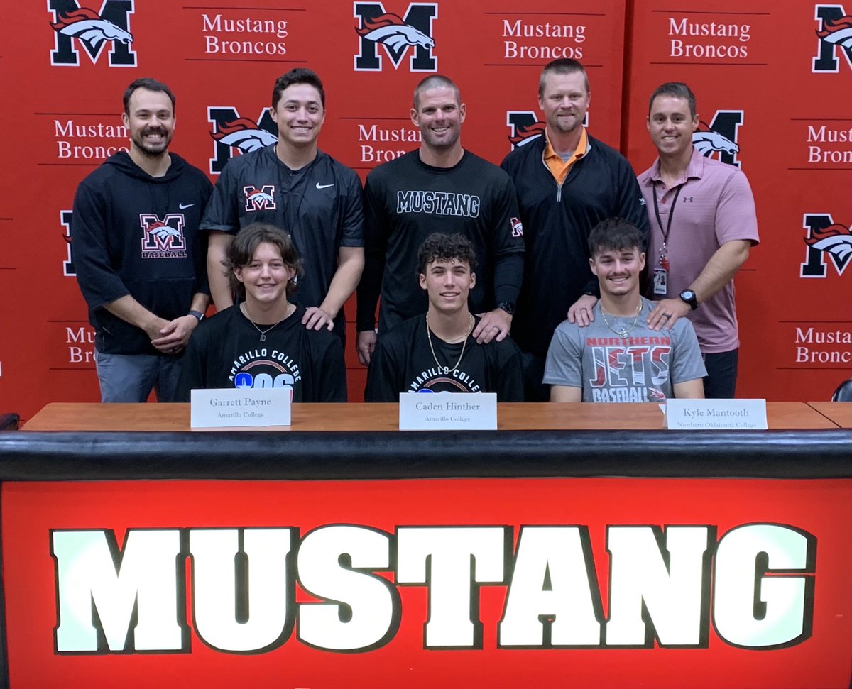 BaseballBroncos's tweet photo. Very Proud of these 3! Congratulations Garrett, Caden, and Kyle from the entire coaching staff and team for signing today! https://t.co/byesgW2V3b