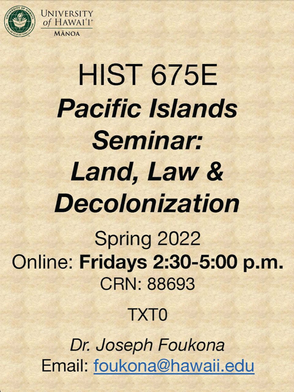 Uh Manoa Finals Schedule Spring 2022 Uhm Dept. Of History (@Uhmhistory) / Twitter
