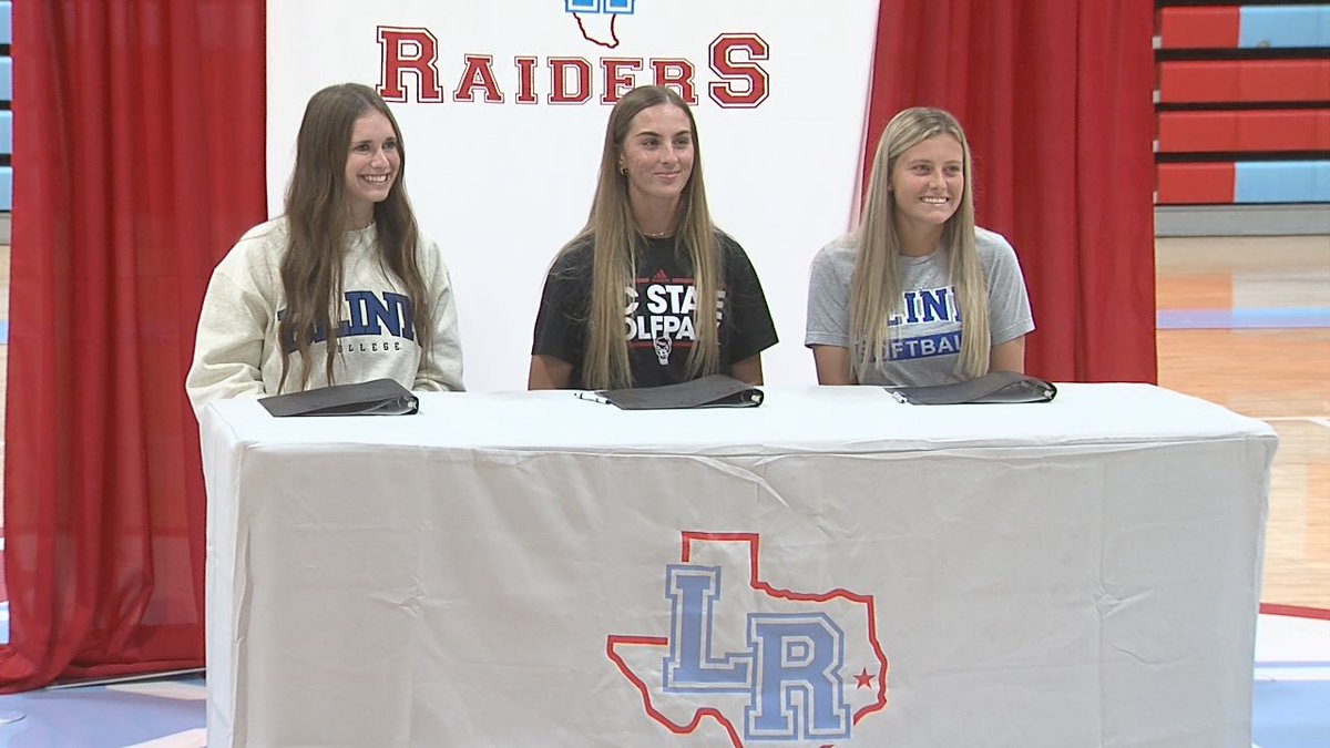 AshlyElamSports's tweet photo. Big signing day for Lumberton softball! 
Madyson Henley - Blinn College
Bailey Edwards - NC State
Sydnie Cline - Blinn College
#409Sports #txhssoftball #GoBlinnBucs #GoPack https://t.co/D8qM5LWYk5