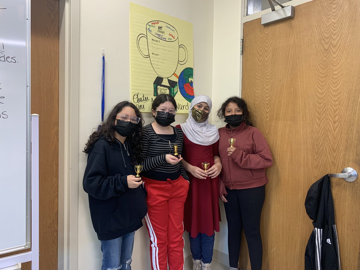 SarahWalters30's tweet photo. Quarter 1 Escape Room Champions were presented with their Mr. Lip awards. Congratulations! #onewestbury https://t.co/nYo7DU6xiI