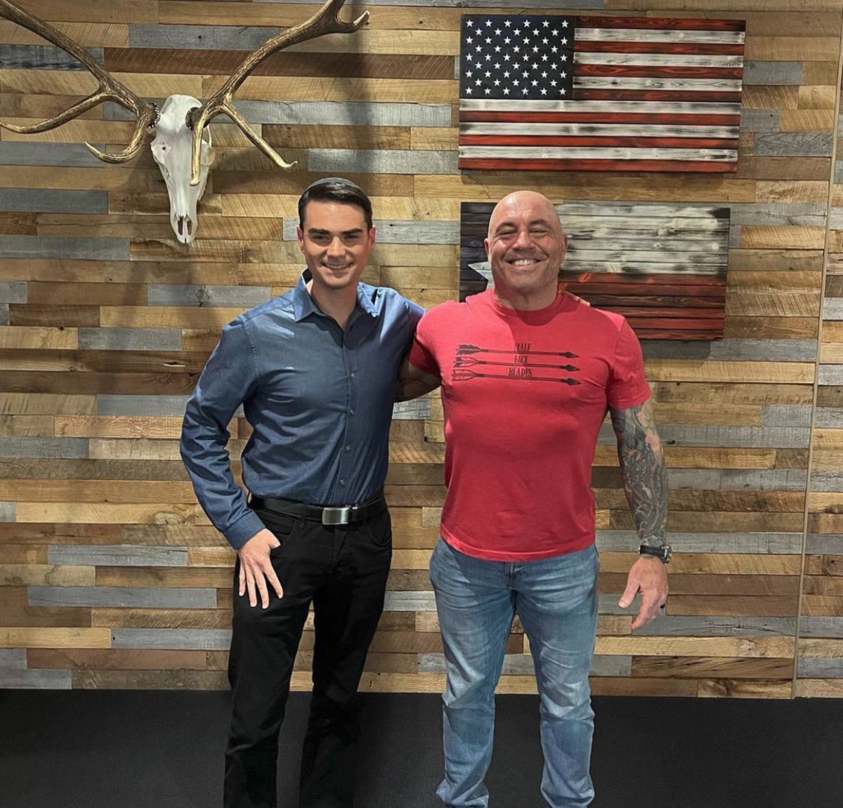 ImSpeaking13's tweet photo. Ben Shapiro and Joe Rogan today, reminding America what being completely unfuckable looks like. https://t.co/b8YBYLI1GP