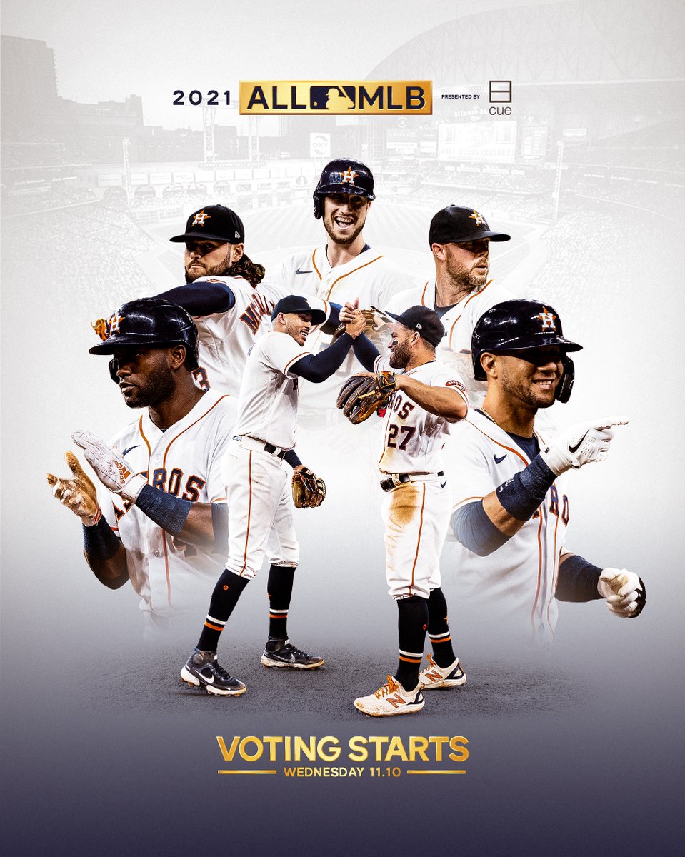 astros's tweet photo. The #Astros have SEVEN finalists for the 2021 All-@MLB team. 🌟

Vote daily until 11/19 at https://t.co/zLvkvwtfZM. https://t.co/FIBcZIDHBY