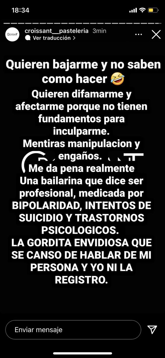 javirivertodo's tweet photo. La que es muy seria es la pastelera que maneja la cuenta de croissant. Imaginate dejar que alguien así prepare tu comida https://t.co/yOuzB7D6fY
