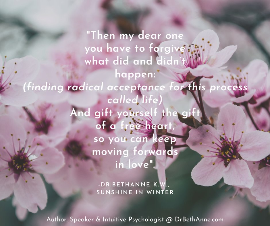 DrBethAnneKW's tweet photo. Forgive and move forwards in love. 💖🙏🌸
✨
.
.
✨
.
.
#DrBethAnneKW #SunshineInWinter #Love #HSP #Empath https://t.co/5MJF2VyDQO