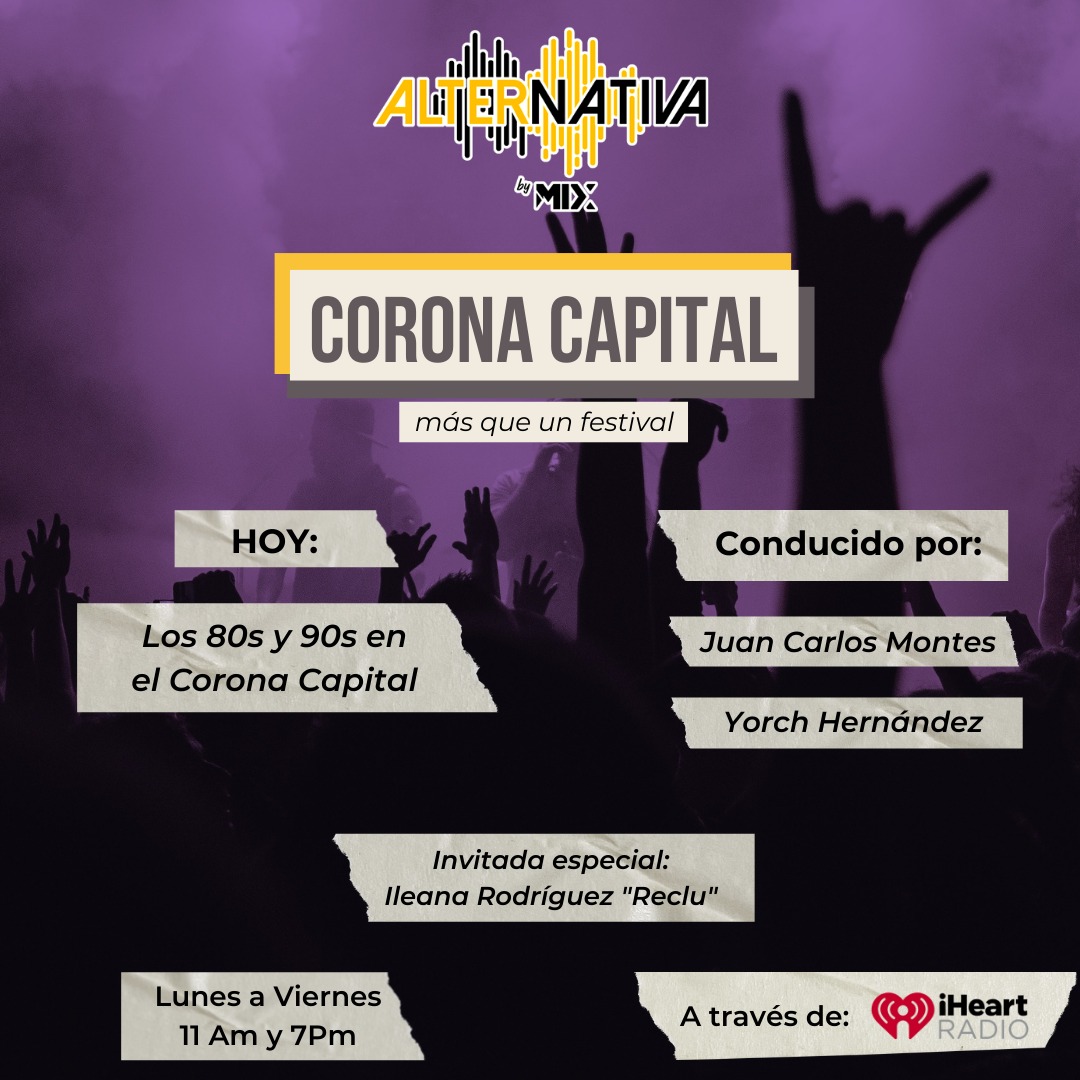 MixMxOficial's tweet photo. Continúa escuchando en la estación exclusiva #AlternativaByMix programación especial del #CoronaCapital2021.  Cada día diferentes canciones. Solo por #iHeartRadioMx.🤟 #CC21 

https://t.co/DlWLYbphh6 https://t.co/EqytrfTT38
