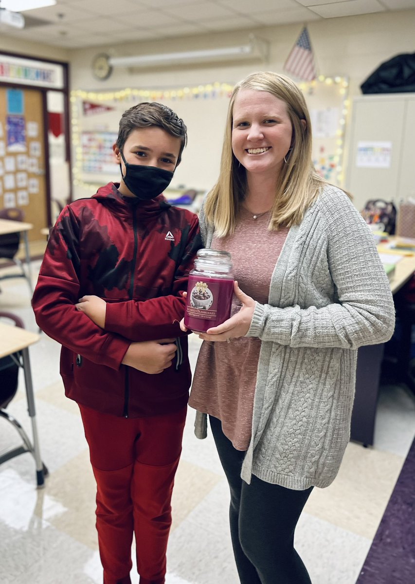 This student brought me an early birthday present today! Truly appreciative and honored to have my <a href="/AmandaEleTweets/">Amanda Elementary</a> students in my life! #middierising