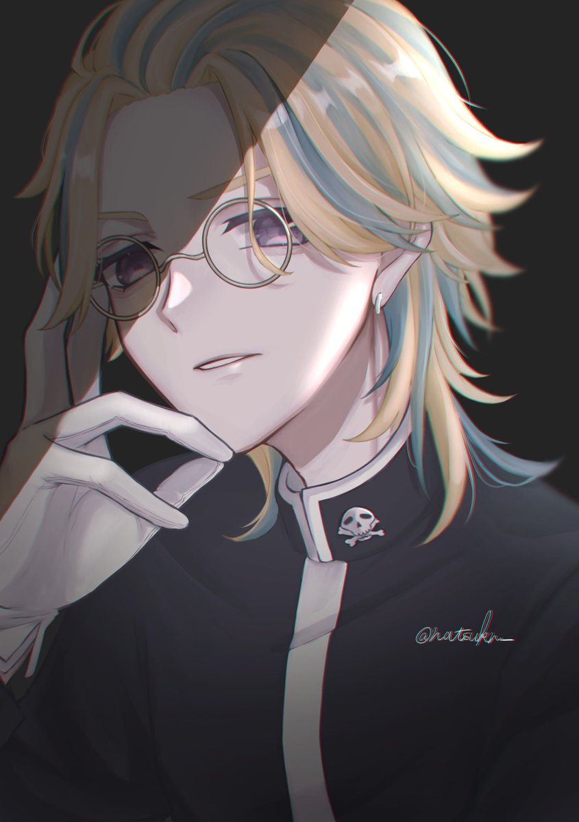 ミリしら灰谷竜胆くん(→眼鏡なし差分)