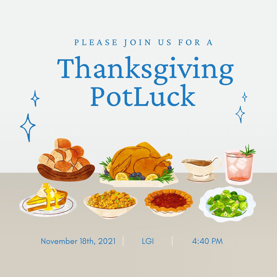 Hello! If you are interested in coming to the BSU Potluck on November 18th, please fill out the SignUpGenius on Google Classroom to provide food for it. Please submit it by next Thursday. Will be watching a movie as well! Let us know if you have any questions!