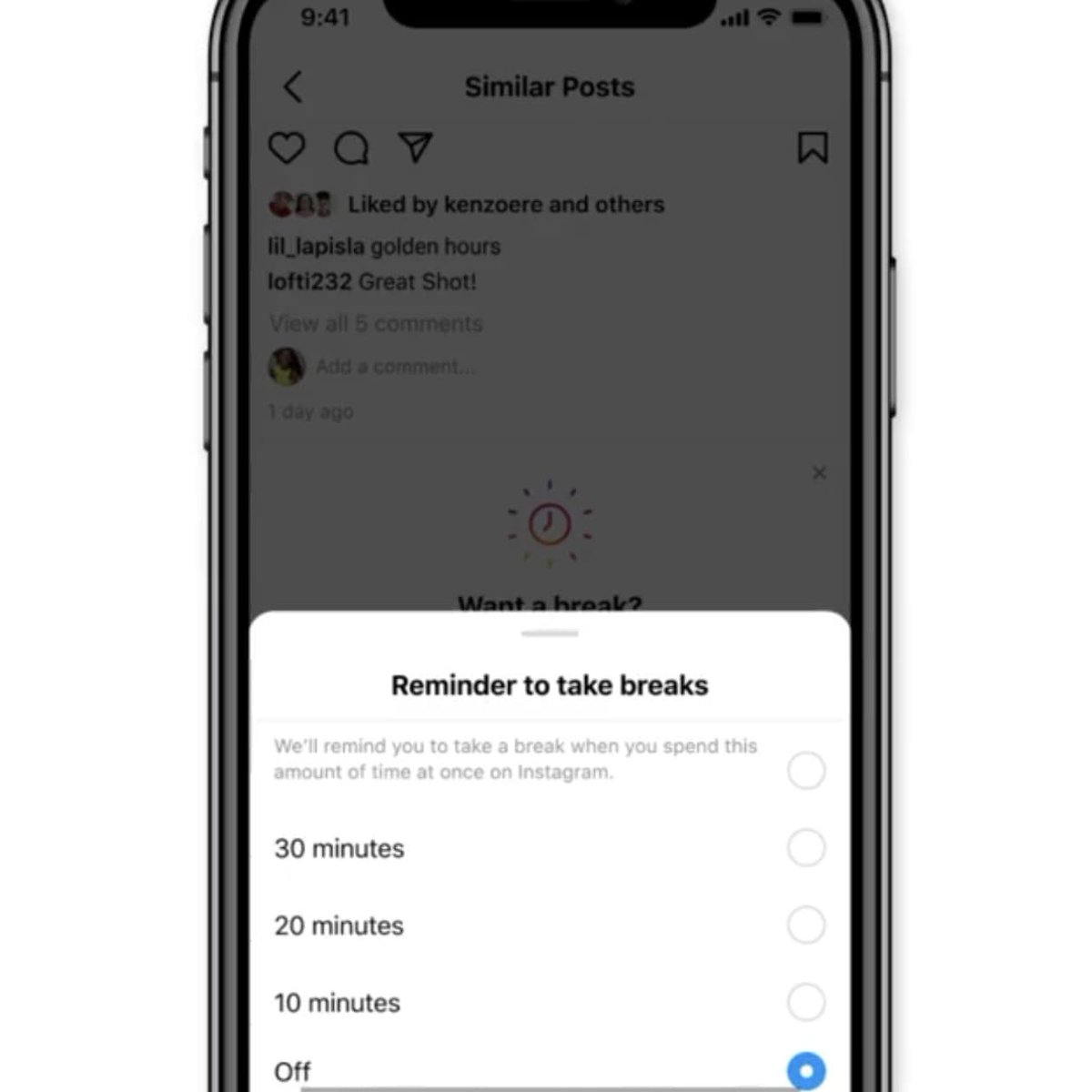 onegarzon's tweet photo. #Instagram testing "Take a break" feature. This would probably be a great feature for #TikTok///
Instagram prueba función de "Tomar un descanso". Está sería una función genial para TikTok https://t.co/jJ9cjEgZWD https://t.co/acBqWNVen6