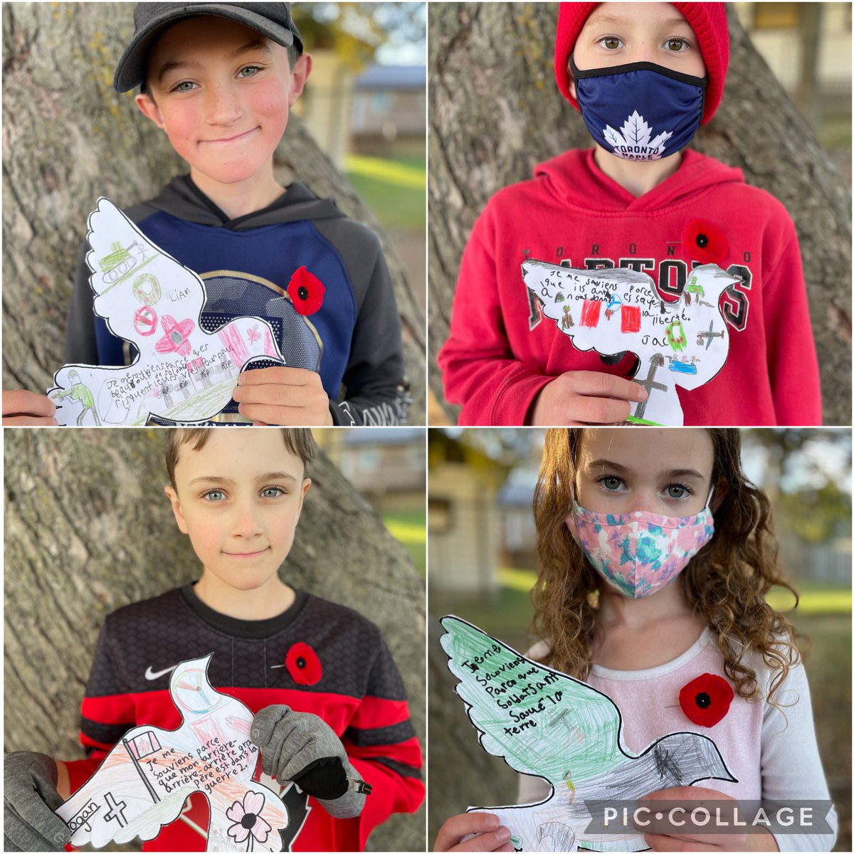 We made Remembrance Doves to explain why we remember. There are many reasons to remember. It is so important to remember and acknowledge the sacrifices of past and present members of the Canadian Forces. 🌺🕊
