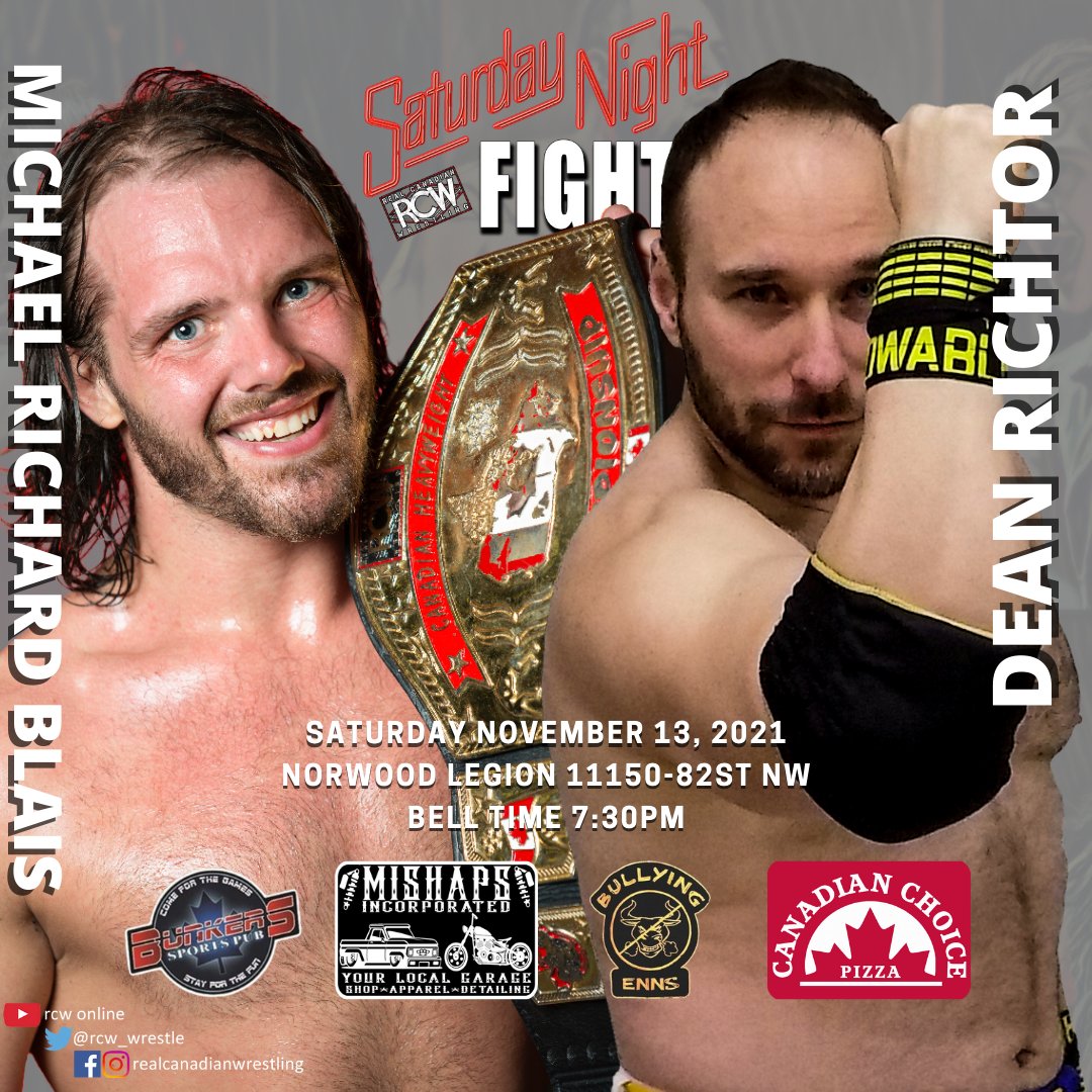 rcw_wrestle's tweet photo. Saturday Night in Edmonton is shaping up to be one amazing night:
@GodsGiftMRB vs Dean Richtor, 
@TopTalentHM vs @CanadianGooseKS, 
@_Dangerous1_ vs @TYJacksonRYLTY 
@BeratGoraniKS vs @ChrisPerish 
Tickets on sale now thru etransfer: rcwtickets@yahoo.com https://t.co/ytutkIXoyv