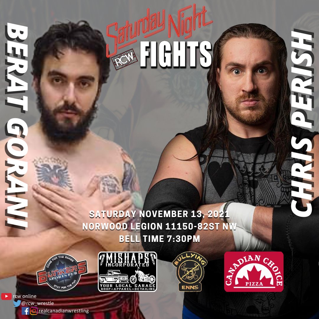 rcw_wrestle's tweet photo. Saturday Night in Edmonton is shaping up to be one amazing night:
@GodsGiftMRB vs Dean Richtor, 
@TopTalentHM vs @CanadianGooseKS, 
@_Dangerous1_ vs @TYJacksonRYLTY 
@BeratGoraniKS vs @ChrisPerish 
Tickets on sale now thru etransfer: rcwtickets@yahoo.com https://t.co/ytutkIXoyv