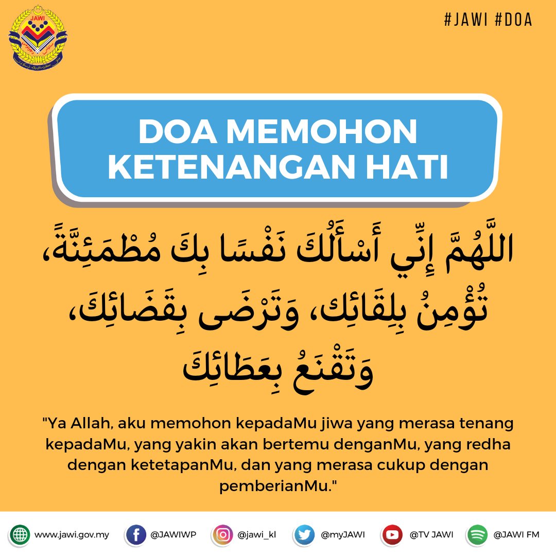 Doa Jiwa Sentiasa Tenang