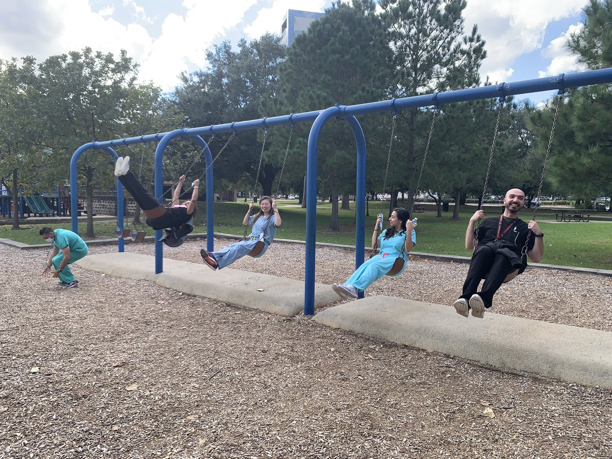 Self-care should be a priority in healthcare, so today we went to park and enjoyed a moment of child play in the middle of the day. #utgeripal
