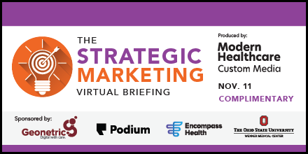I look forward to participating on the “New Healthcare Marketing Solutions for a Post-Pandemic World” panel at <a href="/modrnhealthcr/">Modern Healthcare</a>'s Strategic Marketing Virtual Briefing. ow.ly/Raea50GJgzm