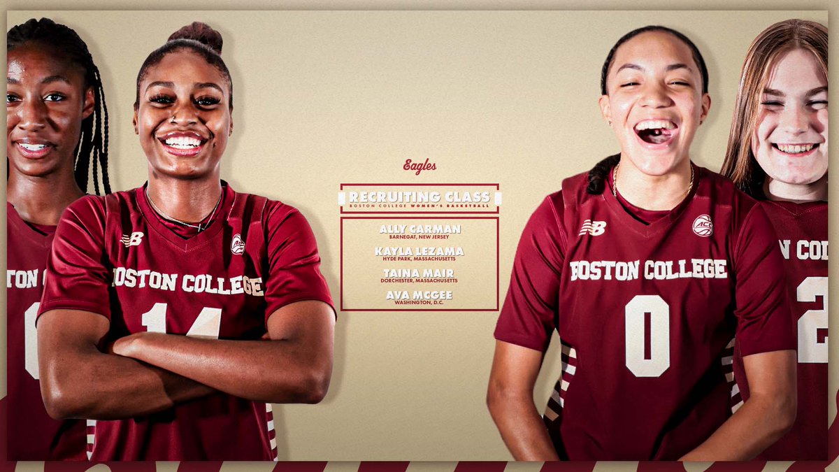Boston College Women’s Basketball (@bc_wbb) on Twitter photo Couldn't be more excited to add these four to the <a href="/bc_wbb/">Boston College Women’s Basketball</a> family! 🦅✍️🏀
📰 bit.ly/3kqGrRk
#TogetherAsOne | #ForBoston🦅 Couldn't be more excited to add these four to the <a href="/bc_wbb/">Boston College Women’s Basketball</a> family! 🦅✍️🏀
📰 bit.ly/3kqGrRk
#TogetherAsOne | #ForBoston🦅