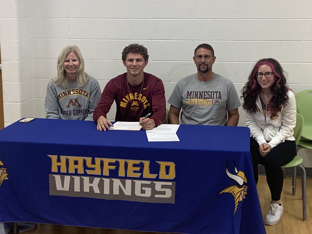 HHSVikings's tweet photo. Congrats to Easton Fritcher, who signed his letter of intent to play for the University of Minnesota Baseball team starting in the Spring of 2023. https://t.co/q3NcLZcJ9Z