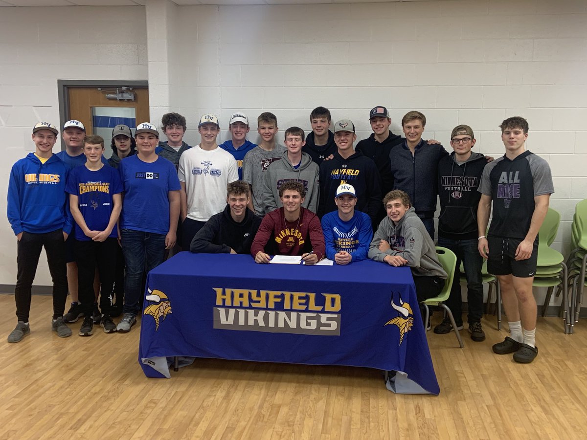 HHSVikings's tweet photo. Congrats to Easton Fritcher, who signed his letter of intent to play for the University of Minnesota Baseball team starting in the Spring of 2023. https://t.co/q3NcLZcJ9Z
