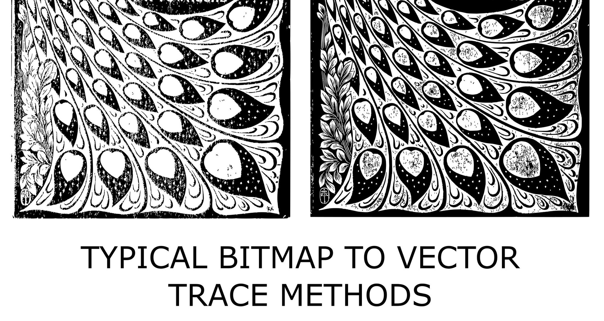 2 pic. Having clean vectors is a fundamental part of so many digital fabrication techniques, and I've worked out a way to get much cleaner ones from bitmaps (pixels) using @inkscape with a little alteration to my workflow. Would anyone be keen on a write up as to how? Results below. https://t.co/G0FtrueIP3