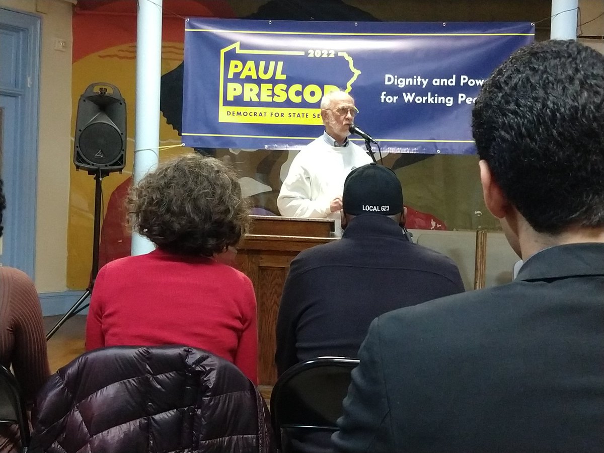 At the campaign launch for <a href="/paul_prescod/">Paul Prescod</a> running for State Senate. Such an inspiring collection of union leaders, educators, and working people from throughout our District -- all sharing ways they've been inspired by Paul and his absolute dedication to working folks.