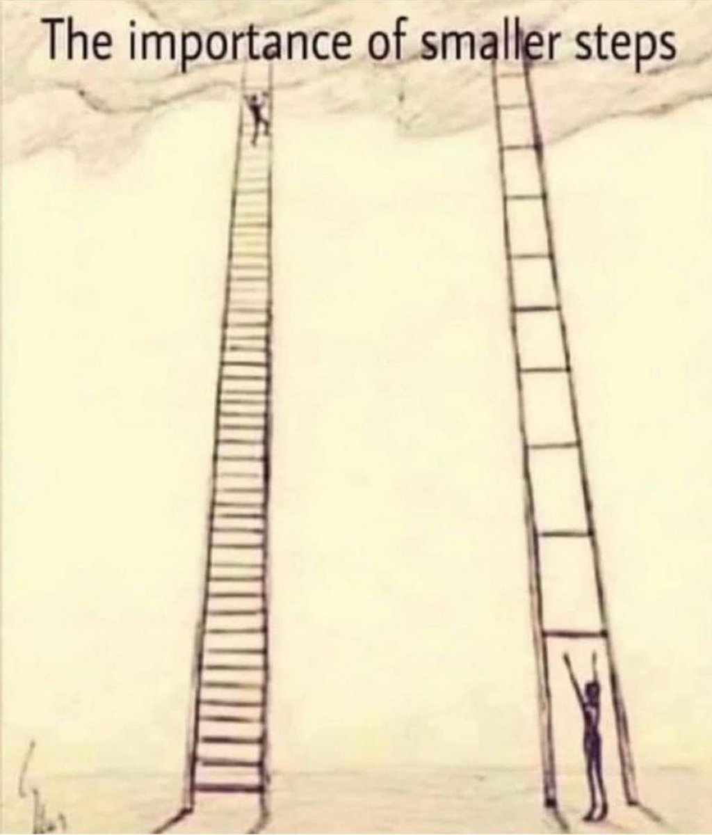 Don’t underestimate the impact of small steps! Slow and steady progress will often get you where you want to go faster than you realize. #edchat