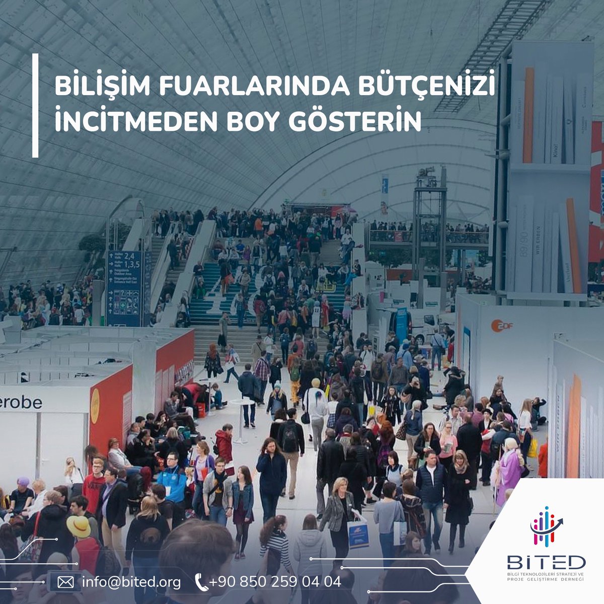 BitedOrg's tweet photo. #Bilişim Fuarlarında Bütçenizi İncitmeden Boy Gösterin. Bireysel katılımı desteklenen fuarlardan birine katıldığınızda şirketinizin iki temsilcisinin fuar katılım giderleri ve ulaşım bedelleri fuar başına %50 oranında ve 15.000 dolar tutarında geri ödeniyor. 
#teknopark #girişim https://t.co/osZm9jPI6n