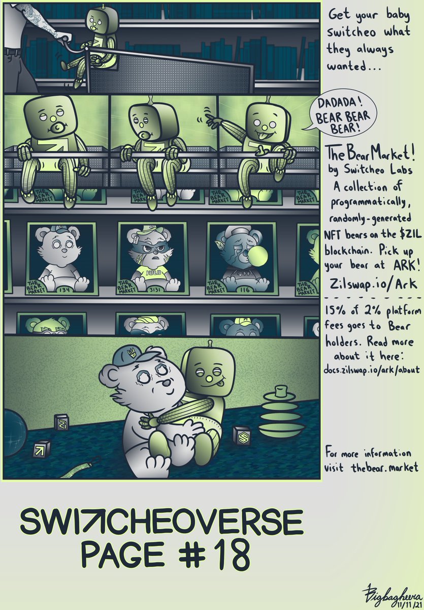 1bigbagheera's tweet photo. #Switcheoverse Page 18! Minted on the $NEO #blockchain Only available on #Ghostmarket @ghostmarketio #thebearmarketnft @bearmarketnft Has been live on #ARK https://t.co/GgGAzrvKNW Check the new page out at https://t.co/dUzpASymRl #NFT #Switcheo $SWTH #Zilliqa $ZIL #Zilswap $ZWAP https://t.co/dJNEnv3odo