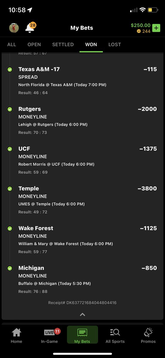 JRjaimeeee's tweet photo. @themutfelon @MrOverUnder Hell yeah . 15 pick parlay for me tonight https://t.co/Di2m4UXT0i