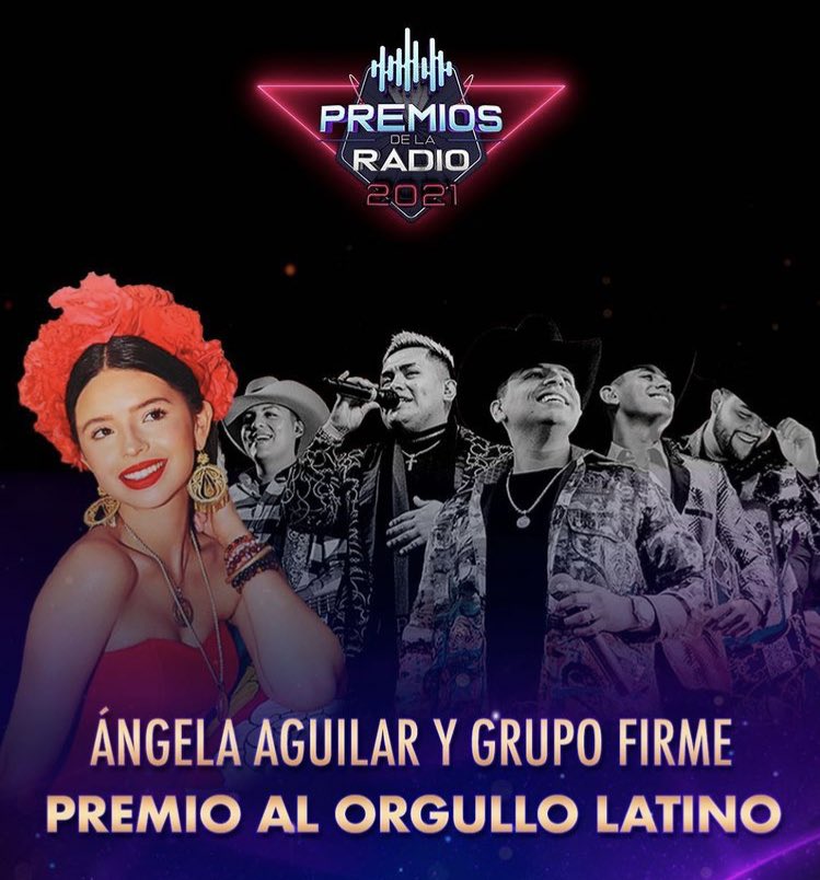 DonaldPalencia's tweet photo. Felicidades a los ganadores #PremiosDeLaRadio2021 de las categorías 

⭐️“Canción norteña del año” #CabronYVago @El_Fanta45 @DosCarnales 
⭐️“Canción siérrela del año” #YaAcabo @marcampoficial 
⭐️ “Orgullo latino” @GrupoFirme @AngelaAguilar__ 
⭐️ “artista del año” @GrupoFirme https://t.co/CEVkXb8hru