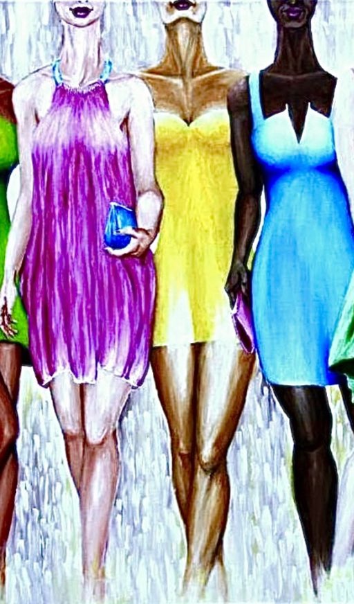 FrankUnderwoodJ's tweet photo. This is Ladies Night of the Rainbow Sisterhood. Here, these stylish women revel in the sublime purity of #friendship, #womanhood and #sisterhood as they walk into their colorfully, collective good time. #NoColorLines #WhatTheWorldNeedsNowIsLove #OilOnCanvas #MusxArt https://t.co/XZi2ibAjtk
