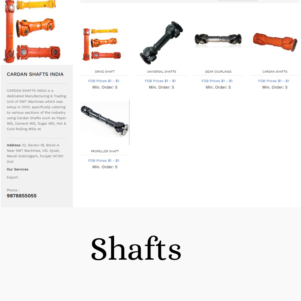 CARDAN SHAFTS INDIA is a verified and trusted supplier of Shafts on silkways.com
 Cardan Shafts such as Paper Mill, Cement Mill, Sugar Mill, Hot &amp; Cold Rolling Mills etc
vendor: silkways.com/vendor-store?v…
#silkways