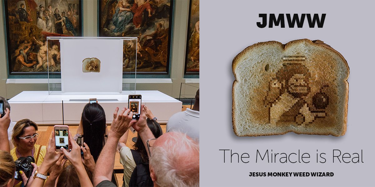 I just popped into the <a href="/JesusMonkeyWW/">jmww</a> discord for the first time in a minute. they have some good fuckin meme makers in there lmao. 
if you're looking for a fun gift for a nft friend the floors only 0.4 sol on these bad boys.
#SolanaNFT