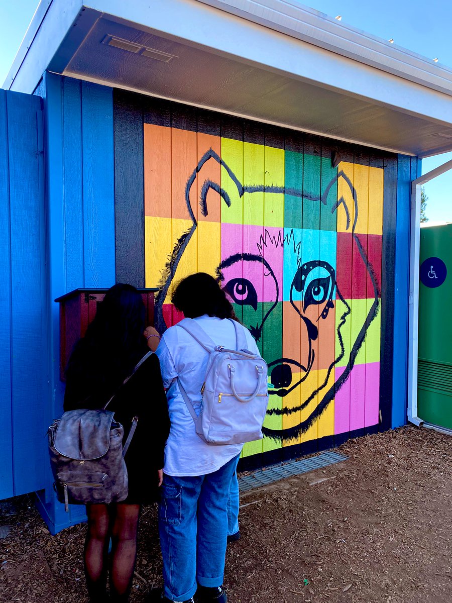 DirectoraDanya's tweet photo. Our middle school has a little free library now thanks to our amazing @langacadpta and Mr. Awesome @MrsMeier4!! Let the giving and receiving of free books, begin!! 🐺 📚 🐛 💜 @BosLangAcademy @CajonValleyUSD @Maestra_VRocha @MtraRamosR @NerelWinter https://t.co/I8YQJRMJof