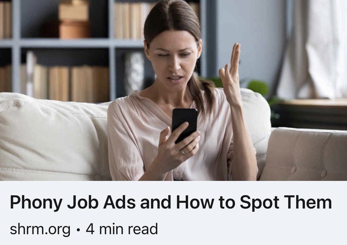 assembled_chaos's tweet photo. Make sure you’re reading those #jobads carefully a lot of phony ads https://t.co/5s8KIY1eEA. #nowhiring #JobSeekers #talentacquisition https://t.co/kFVmIIDCFR