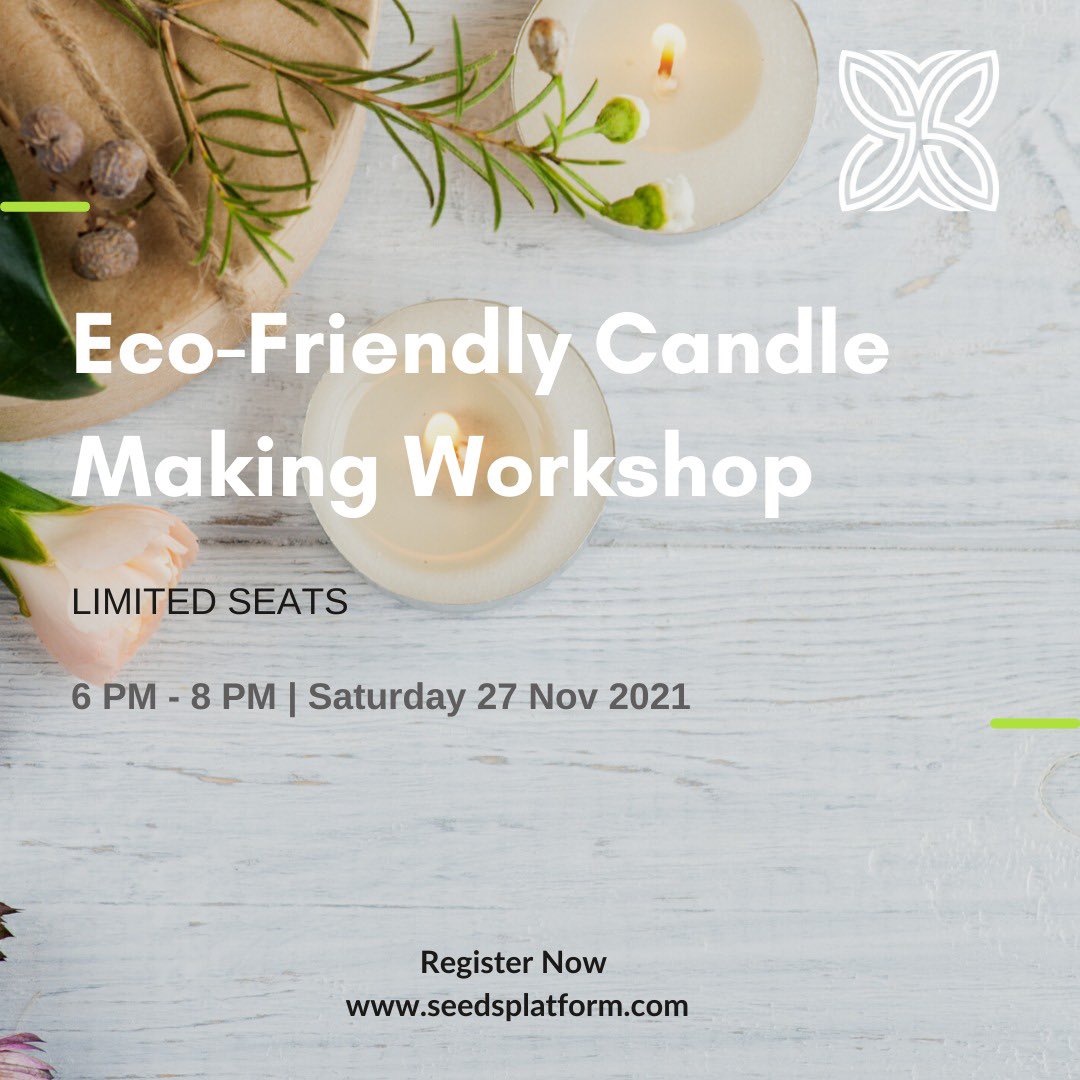 seeds_platform's tweet photo. Ever tried making your own candle? 
.
.
Join our upcoming eco-friendly candle workshop and make your own scented candle! 
.
.
Register and reserve your seat now on 

https://t.co/2HimsmC4Bd

#kuwait #event #candle https://t.co/54jWdhGDn3