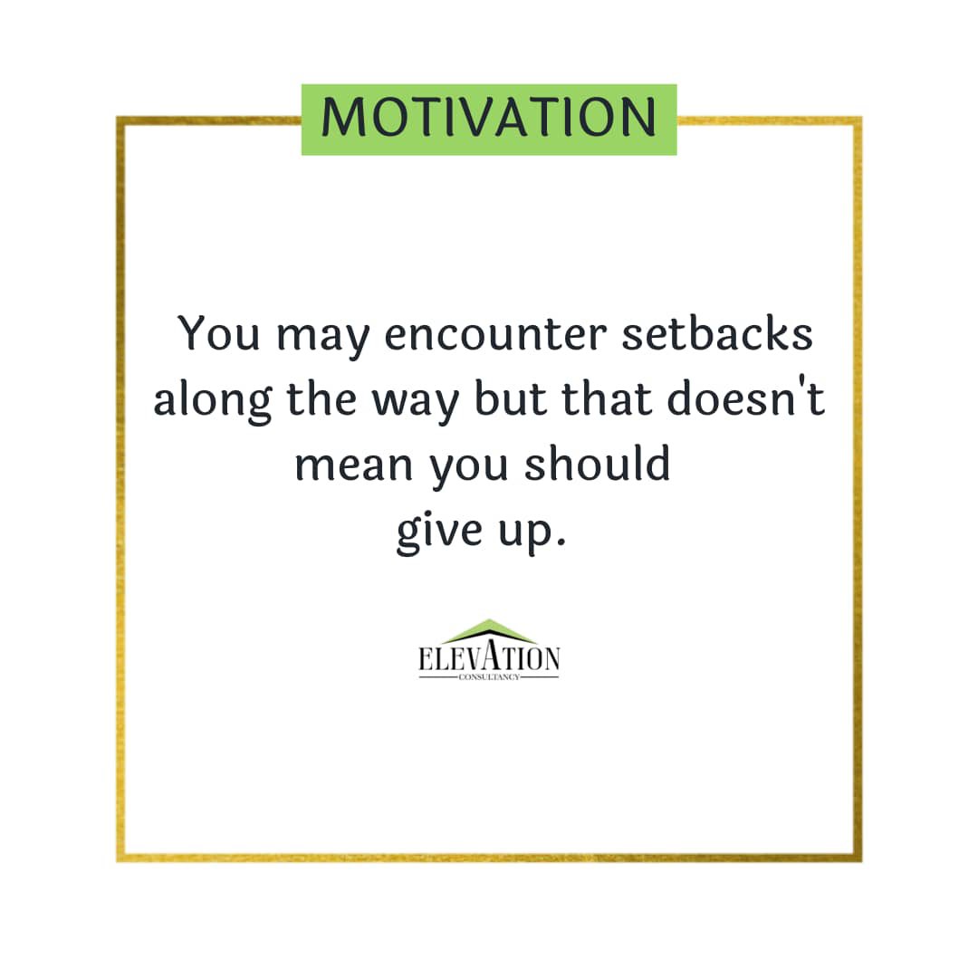 ElevationConsu2's tweet photo. If you had given up every time you encountered a challenge in the past, you will not be where you are today.

Why should another temporary setback make you feel like you cannot overcome it? https://t.co/KmFGp67vR2