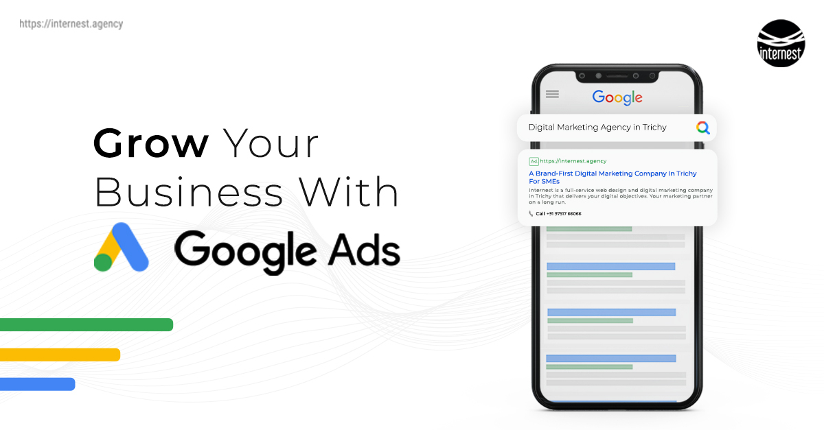 internestagency's tweet photo. Google Ads is one of the best decisions you can make to expand your reach, find new customers, and grow your business is to advertise on Google. 

#adwords #seo #digitalmarketing #googleads #payperclick  #InternestAgency #Trichy https://t.co/6LflFrhM5P