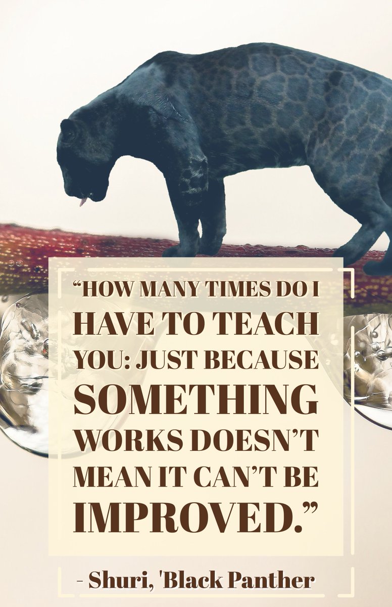 ozlady's tweet photo. Thoughts for Thursday - the worst reason for not changing something is that "we've always done it that way."  There are many reasons for improving things, including to increase employee #engagement, or doing so before the competition does.
#changeishard #moviequotes #change https://t.co/IrC0Ann1Um
