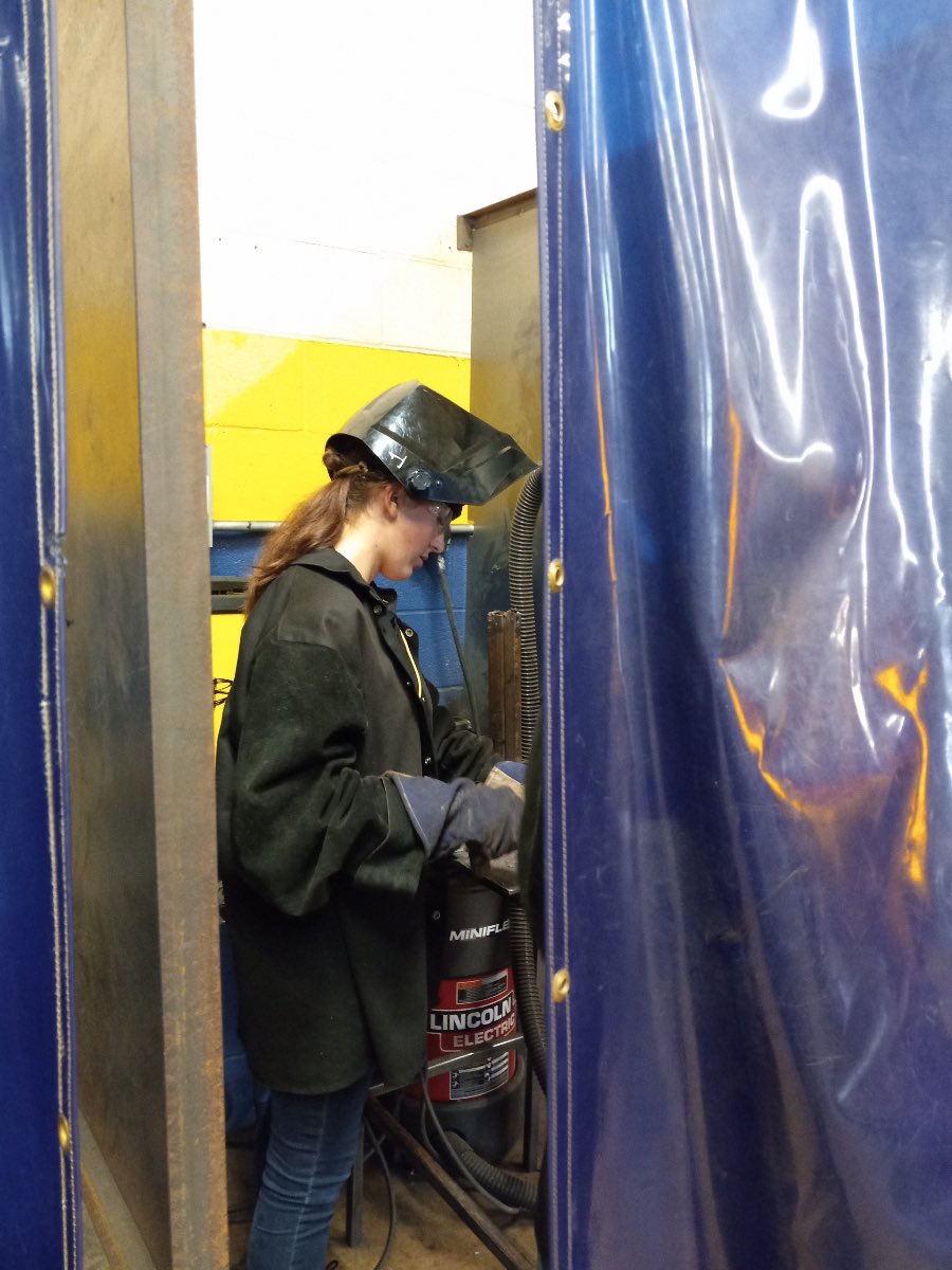 My baby is welding! #cte <a href="/ChristyWMurray/">Christy Murray</a> <a href="/CteHill/">CHHS CTE</a>