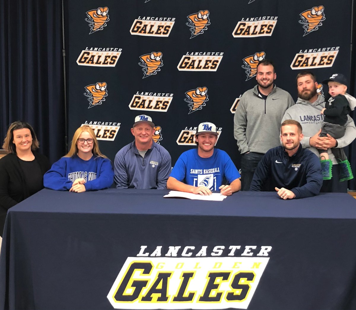 LHSCoachConn's tweet photo. Riley’s signing tonight! True grinder!Proud of all the hard work &amp; effort that has been put in to this point... but just getting started! #GalesBaseball #Legacy https://t.co/409ei8Znca