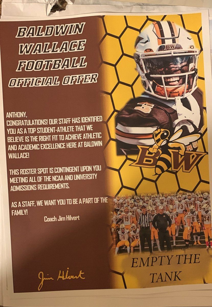 I am extremely blessed to receive a official roster spot from @BWYJFootball I will like to thank @paduabruinsfb @CoachHilvert for this opportunity. #EmptyTheTank 🟤🟡