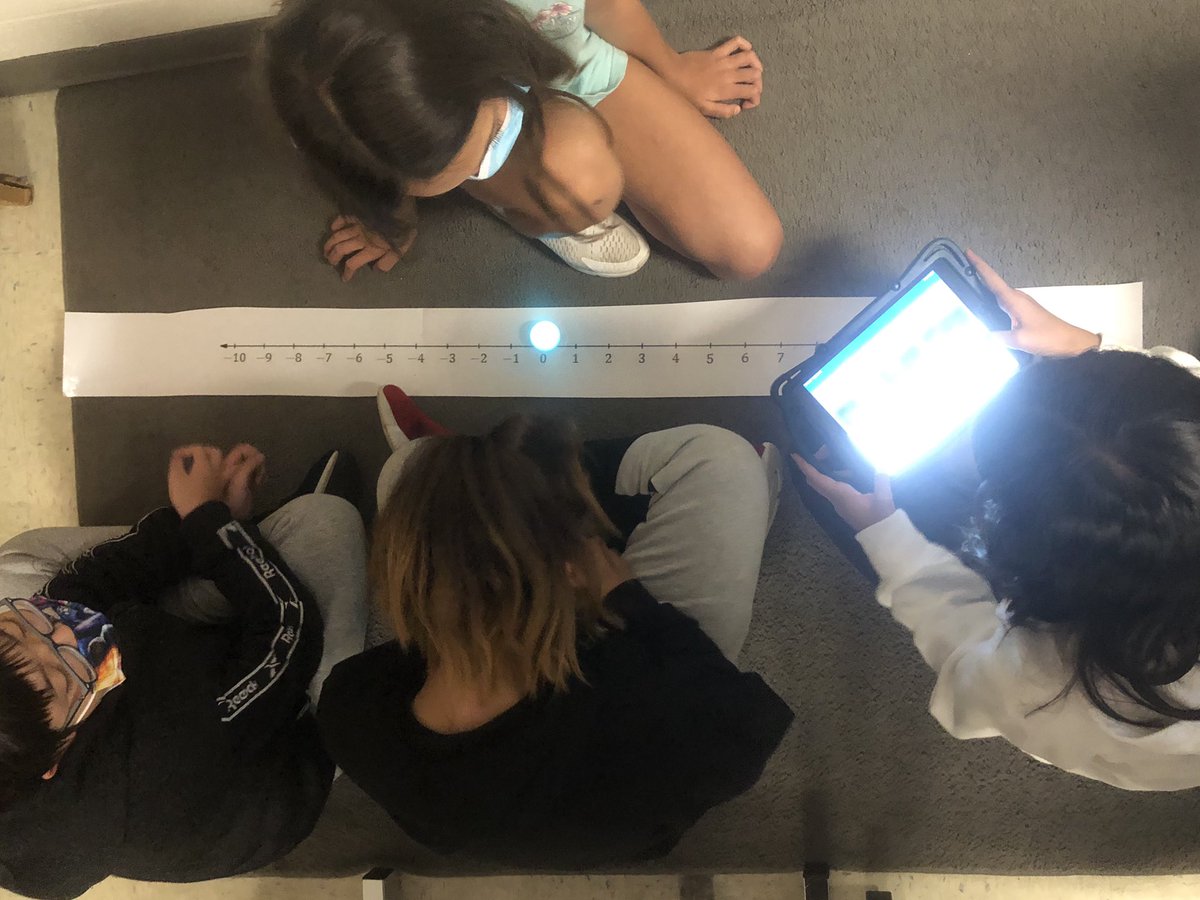 MrsDiamondLCPS's tweet photo. Subtracting integers in the number line with #Sphero https://t.co/GCnxcZLsew