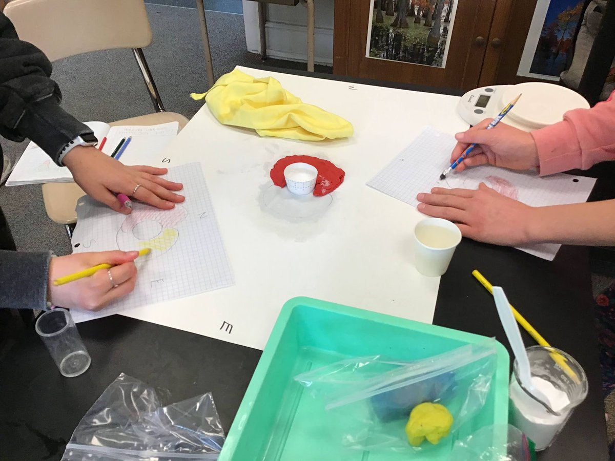SkokieScience's tweet photo. 4/ Lots of exciting science happening 
@skokie36...Here is a little sampling from the last couple of weeks!
Portrait of a Graduate...Effective Communication.
Make &amp; Map a Volcano w/@eskyteaches Interpret geologic history thru volcano formation &amp; excavation #we36 @NASAJPL_Edu https://t.co/71DtrNbynt