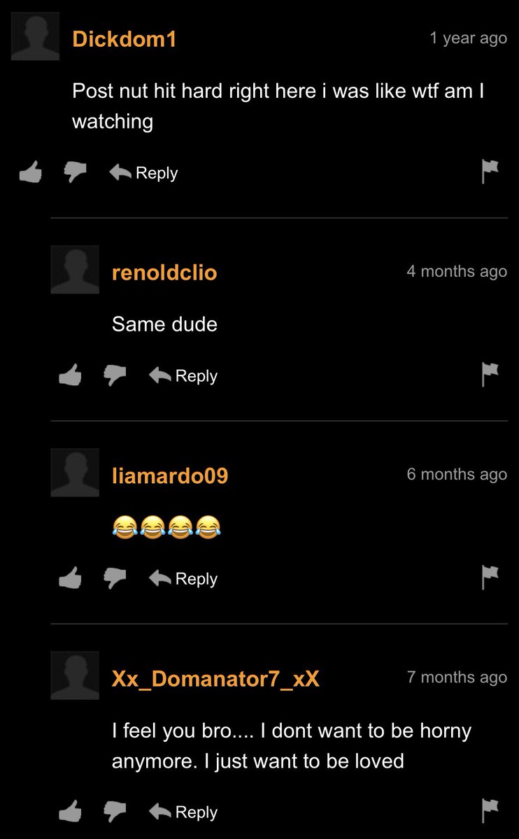 Pornhub comments just hit different bro. these dudes goin through it 😔 
