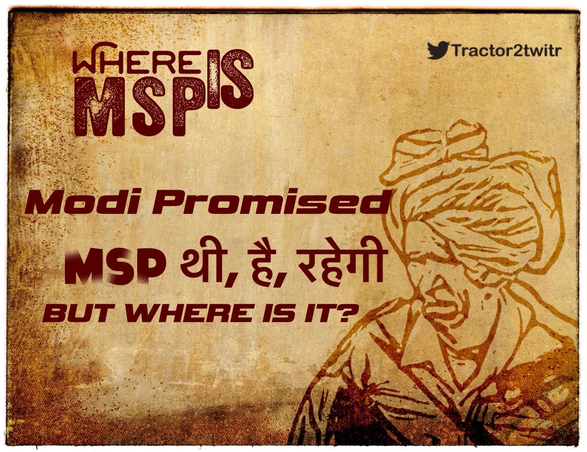 Tractor2twitr's tweet photo. MSP थी, है, रहेगी
But where is it?
Farmers are selling their crops way below MSP and facing huge losses.

#Modi_Where_Is_MSP https://t.co/9dRlMONoL9
