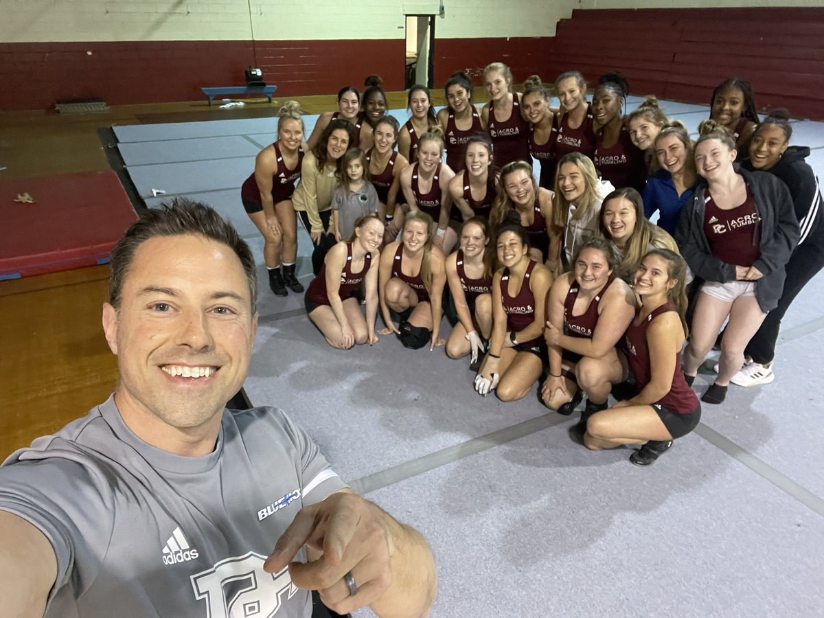 mattvandenberg's tweet photo. Thank you to the amazing PC Acro and Tumbling team for hosting Sylvia and me at practice. You. Are. Amazing!  And you have a terrific coach. I love this program’s grit, determination, and support for each other. Keep working hard. Good things are coming. Go #BlueHose #OnOnPC https://t.co/K7XVVfkEtt
