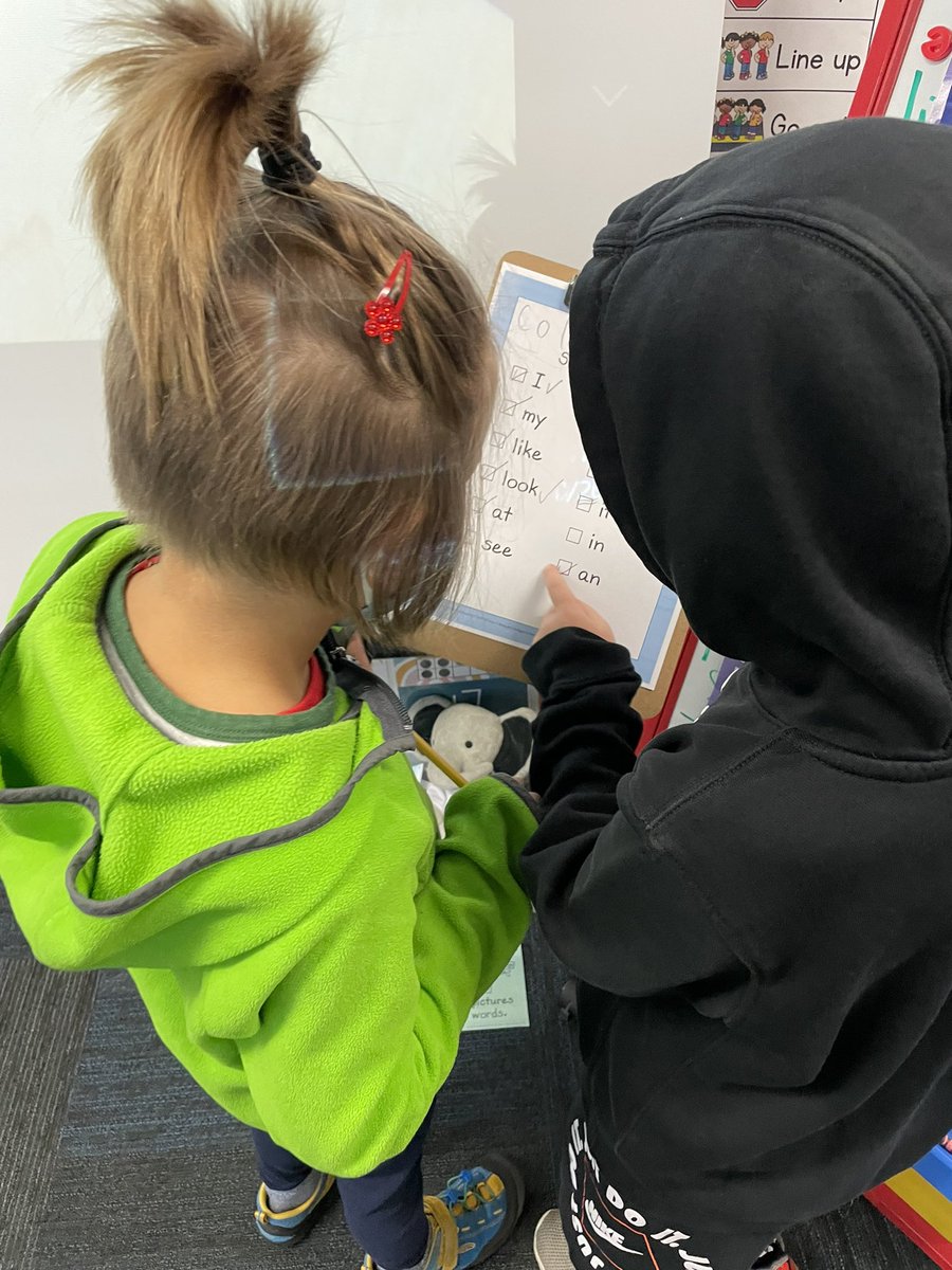 Sight word scavenger hunt today! They loved looking for all their snap words in hidden places!! #iteachk #holmes #phonics