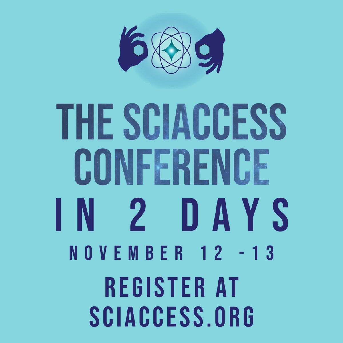 We’re excited to announce that we now have over 60 speakers registered for the #SciAccess conference this weekend! With the conference being 2 DAYS away, we can’t wait for you to see them--register now at sciaccess.org!