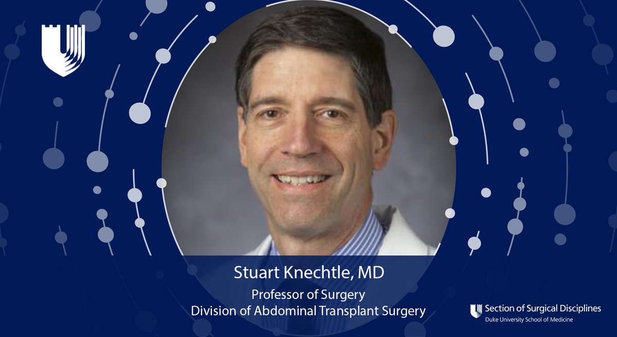 DukeSurgery's tweet photo. Dr. @sjknechtle  has been awarded a 7-year NIH CTOT 42 grant entitled, “Targeting the B Cell Response to Antibody-Mediated Rejection.”

He'll  be able to perform a multi-center clinical trial novel treatment of antibody-mediated rejection in kidney transplant patients. Congrats! https://t.co/y1R6DUBDgo